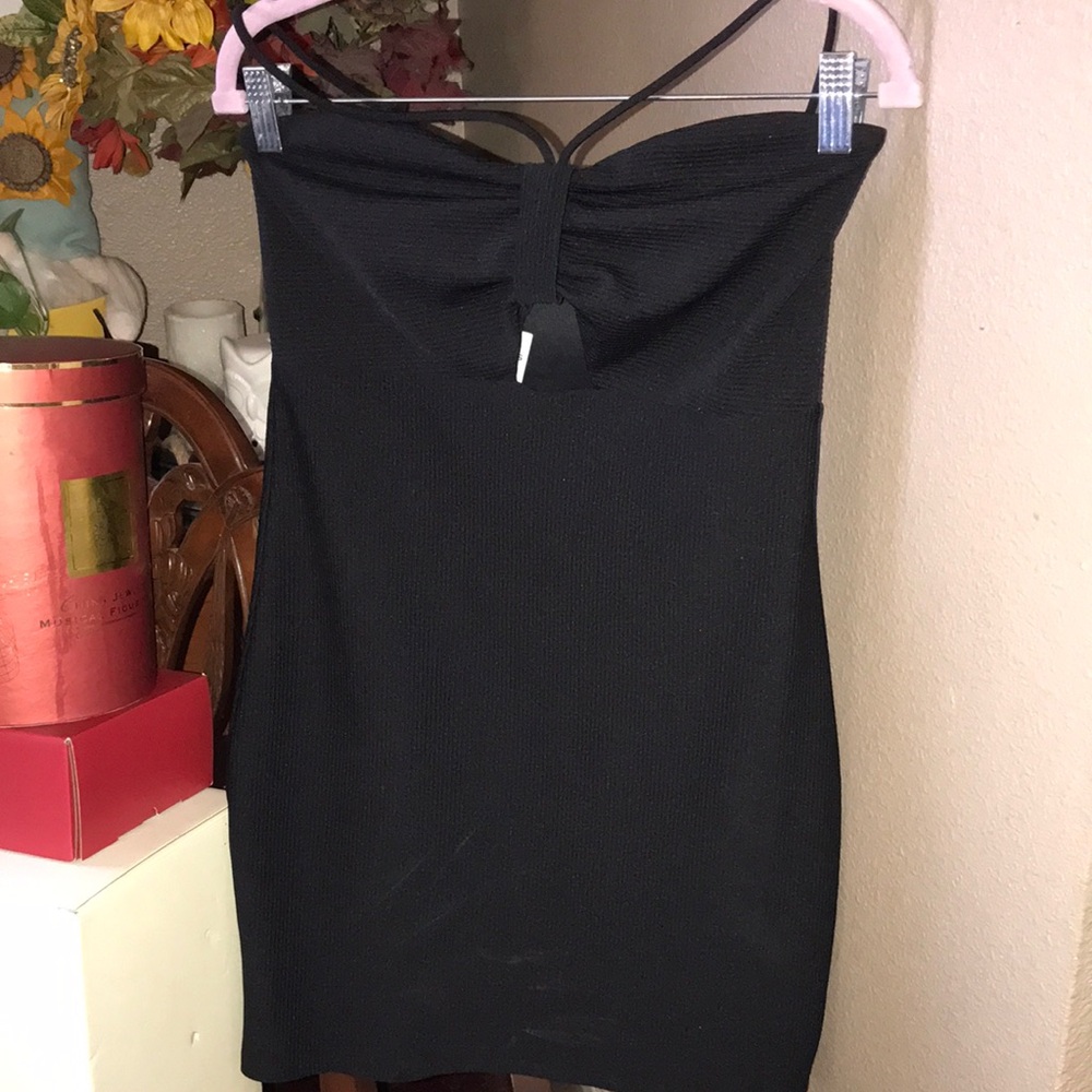 Elegant Black Strapless Dress